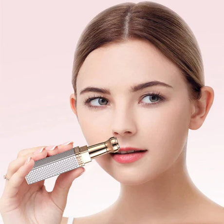 2 In 1 USB Charging Mini Facial Painless Hair Remover - Black - Shop N Save