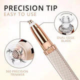 2 In 1 USB Charging Mini Facial Painless Hair Remover - White - Shop N Save