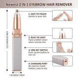 2 In 1 USB Charging Mini Facial Painless Hair Remover - White - Shop N Save