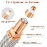 2 In 1 USB Charging Mini Facial Painless Hair Remover - Black - Shop N Save
