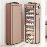 9 Layer Simple Dustproof Storage Shoe Cabinet Rack - Blue - Shop N Save