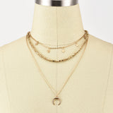 European American Style Necklace - Star Moon Multi-Layered Fashion - Shop N Save