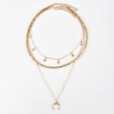 European American Style Necklace - Star Moon Multi-Layered Fashion - Shop N Save