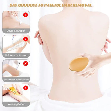 Portable Crystal Mini Magic Painless Hair Eraser Tool - Golden - Shop N Save
