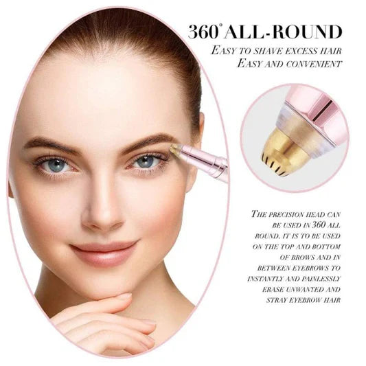 Easy Portable Eyebrow Hair Remover Rechargeable Trimmer - Pink - Shop N Save