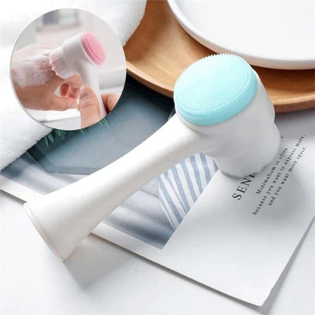 Double Sided Face Clean Wash Brush - Blue - Shop N Save