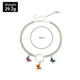 Boho Silver Choker: Punk Collar with Butterfly Pendant - Shop N Save