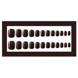 Glam Set: 24 Brown Short Adhesive Nails - Casual &amp; Formal Chic - Shop N Save