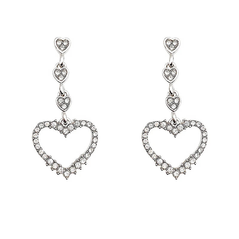 Korean Love Tassel Earrings: Silvery Fashion for Party Gift - Shop N Save