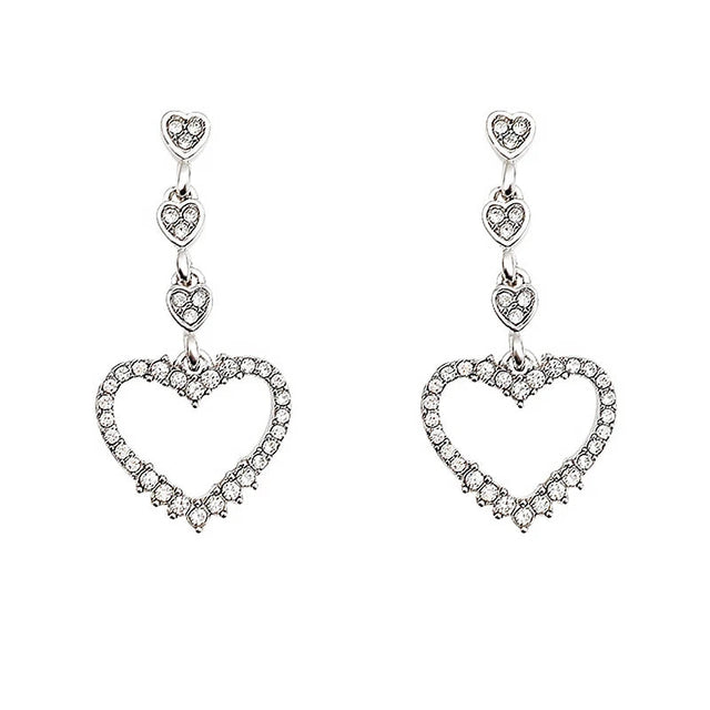 Korean Love Tassel Earrings: Silvery Fashion for Party Gift - Shop N Save