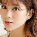 Sparkling Silver Crystal Pendant Necklace Set Fashionable Women's Jewelry with Silver Plated Faux Crystals