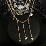 Gold Falling Star Pendant: Exquisite Festival Jewelry &amp; Cascading Stars - Shop N Save