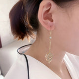 2023 Korean Tassel Earrings: Bohemian Gold Leaf Wedding Style - Shop N Save