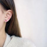 Pink Peach Pearl Studs: Women's Heart Earrings &amp; Sweet Ear Accessories - Shop N Save