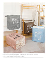 Foldable Printed Portable Canvas Laundry Basket