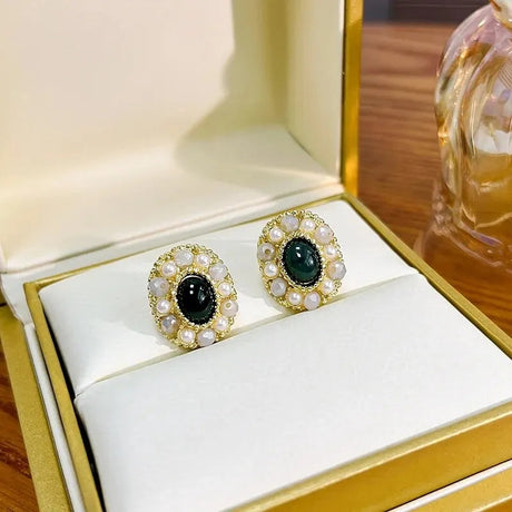 Vintage Cat Eye Earrings: High-Class Alloy, Elegant Design - Shop N Save