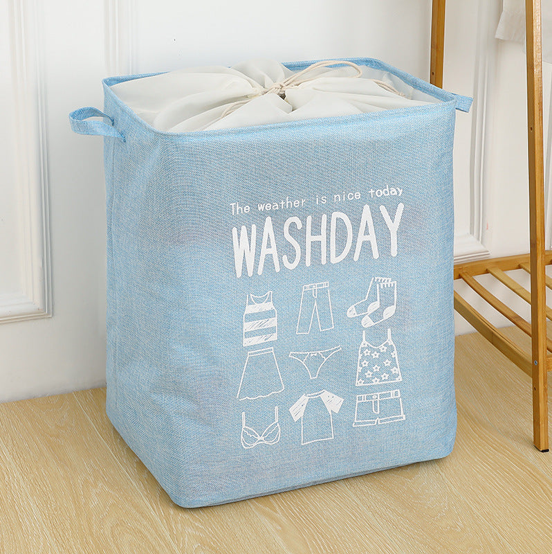 Foldable Printed Portable Canvas Laundry Basket
