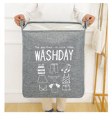 Foldable Printed Portable Canvas Laundry Basket