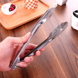 Stainless Steel Tongs BBQ Serving Grill Baking Non-Slip Kitchen Utensil Grilling Pastry Catering Cooking Steak Thong - Shop N Save