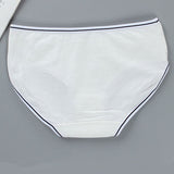 Soft Fabric Elastic Waist Panty High-Quality French Cut Teen Girls Underwear 8-15 Years - Pink
