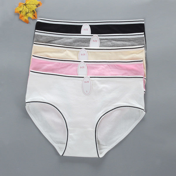 Soft Fabric Elastic Waist Panty High-Quality French Cut Teen Girls Underwear 8-15 Years - White
