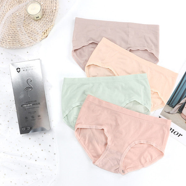 Fancy Design French Cut Plain Style Summer Thin Fabric Women Underwear - Nude Pink