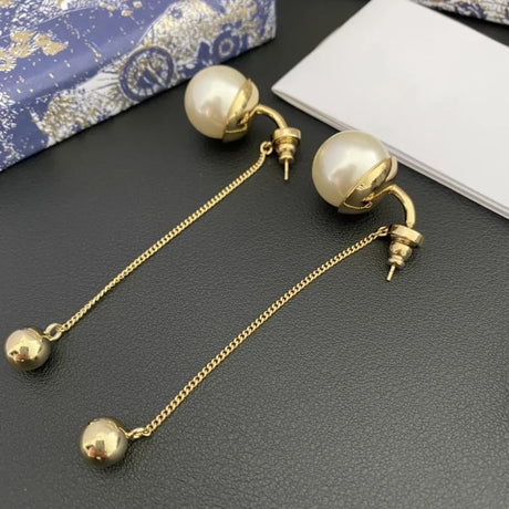 Vintage Pearl Fringe Earrings: European &amp; American Fashion Chic - Shop N Save