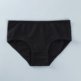 Soft Fabric Elastic Waist Panty High-Quality French Cut Teen Girls Underwear 8-15 Years - Pink
