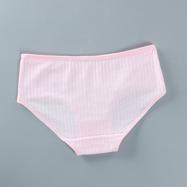 Soft Fabric Elastic Waist Panty High-Quality French Cut Teen Girls Underwear 8-15 Years - Apricot