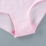 Soft Fabric Elastic Waist Panty High-Quality French Cut Teen Girls Underwear 8-15 Years - White