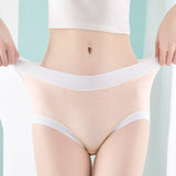 High Elastic Waist Embossed Pattern Women Underwear Undergarments French Cut Panties Girls Lingerie Inner Wear - Light Purple - Shop N Save