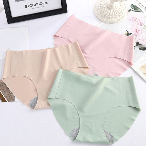 Stylish French Cut Panties Slim Seamless High Waist Soft Nylon Material Underwear's - Pink