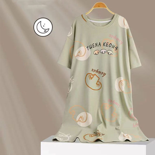 Light Green Alphabetic Print Midi Dress - Stylish Casual Wear Women - Shop N Save