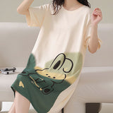 Green Rabbit Print Midi Dress - Cute Sleepwear for Women - Shop N Save