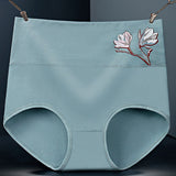 High Elastic Waist Underwear Briefs Women Undergarments Comfortable Summer Wear Panty - Ice Lake Blue - Shop N Save