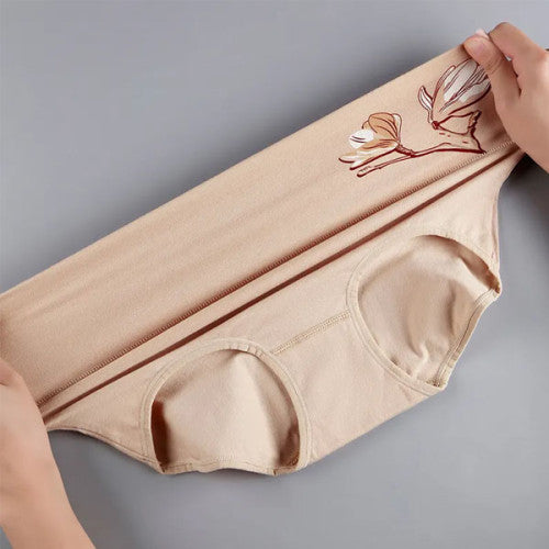 High Elastic Waist Underwear Briefs Women Undergarments Comfortable Summer Wear Panty - Pink - Shop N Save