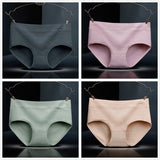 French Cut Elastic Waist Stylish Underwear Plain Color Mini Panty Women Undergarments - Light Purple - Shop N Save