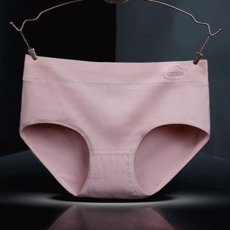 French Cut Elastic Waist Stylish Underwear Plain Color Mini Panty Women Undergarments - Light Purple - Shop N Save