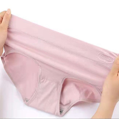 French Cut Elastic Waist Stylish Underwear Plain Color Mini Panty Women Undergarments - Light Green - Shop N Save