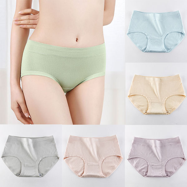 Stay Comfy and Chic with Cotton Blend Elastic Waist Hipster Panties Underwear For Women - Light Pink - Shop N Save