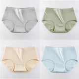 Stay Comfy and Chic with Cotton Blend Elastic Waist Hipster Panties Underwear For Women - Light Purple - Shop N Save