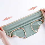 Stylish Two Tone Elastic Waist Hipster Women's Cotton Blend Underwear - Light Gray - Shop N Save