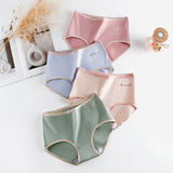 Stylish Two Tone Elastic Waist Hipster Women's Cotton Blend Underwear - Light Blue - Shop N Save