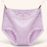 Flawless Lace High Waist Brief Stylish Soft and Comfortable Women's Underwear - Light Purple - Shop N Save