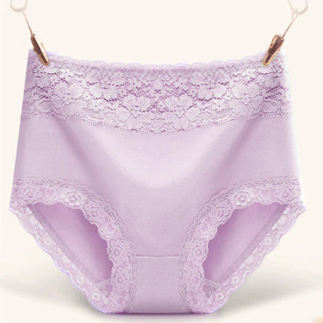 Flawless Lace High Waist Brief Stylish Soft and Comfortable Women's Underwear - Light Purple - Shop N Save