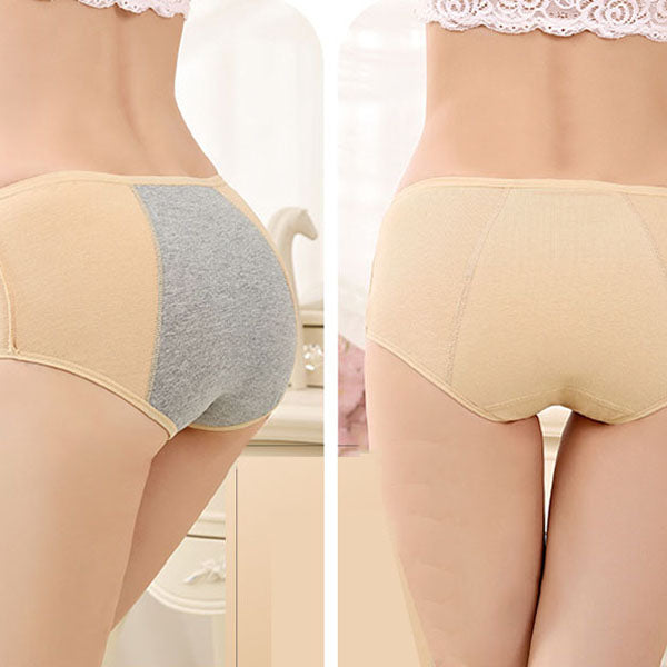 Elegant Lace High Waist Women's Brief Stylish Innerwear Comfortable Cotton Blends Underwear - Apricot - Shop N Save