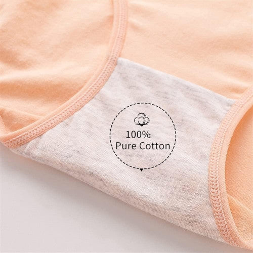 Belly Shaper High Elastic Waist Underwear Brief Stylish Plain Color Women Undergarments - Apricot - Shop N Save