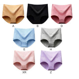 Belly Shaper High Elastic Waist Underwear Brief Stylish Plain Color Women Undergarments - Black - Shop N Save