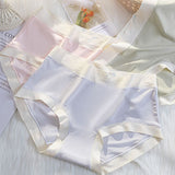 Elastic Waist Two Tone Hipster Panty Women's Innerwear Spandex Underwear's - Light Yellow - Shop N Save