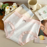 Bow Patched Cotton Hipsters Trendy Women's Underwear Collection with Soft Fabric &amp; Elastic Waist - Light Purple - Shop N Save